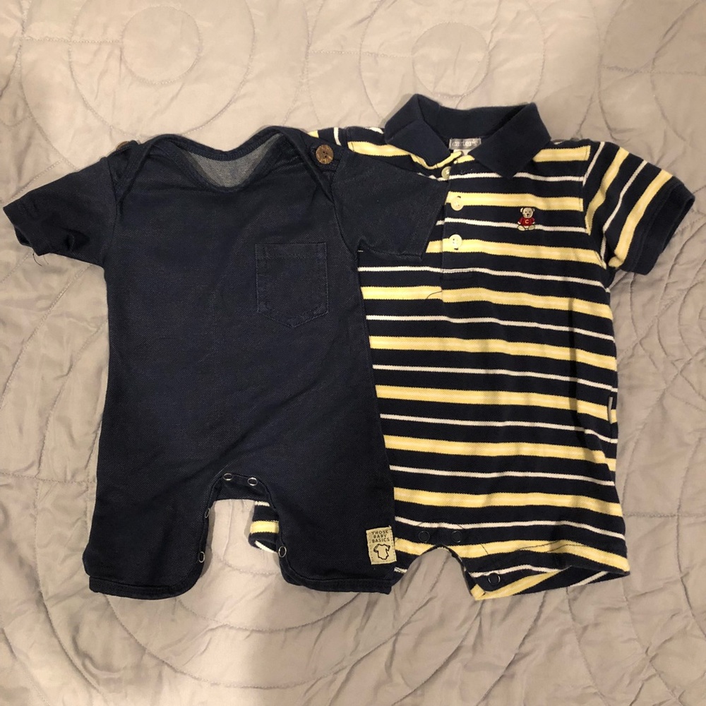 Set of 2 Infant Shortalls - 6mo